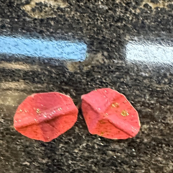 Elegant Gold and Red Earring Set - Picture 8 of 10